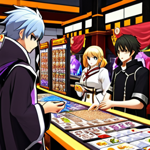 Home 1 **A group of Elsword players triumphantly battling through a Secret Dungeon, surrounded by glowing loot and magical effects. Focus on teamwork, excitement, and the abundance of rare items.**
