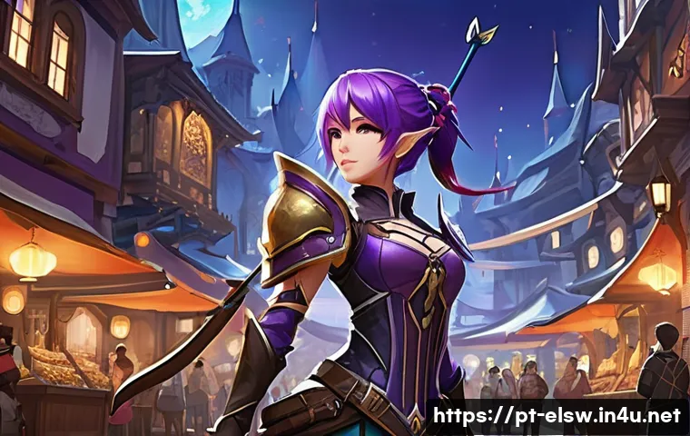 엘소드 오픈 채팅 활용법 - **Prompt:** A dynamic, full-body shot of a female Elsword-style archer character, aged around 18-25,...